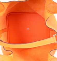 Hermes Orange Minuim Picotin Lock 22 Bag