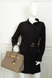 Hermes Etoupe Birkin 30 Bag