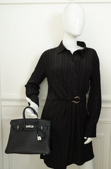 Hermes Noir Birkin 25 Bag