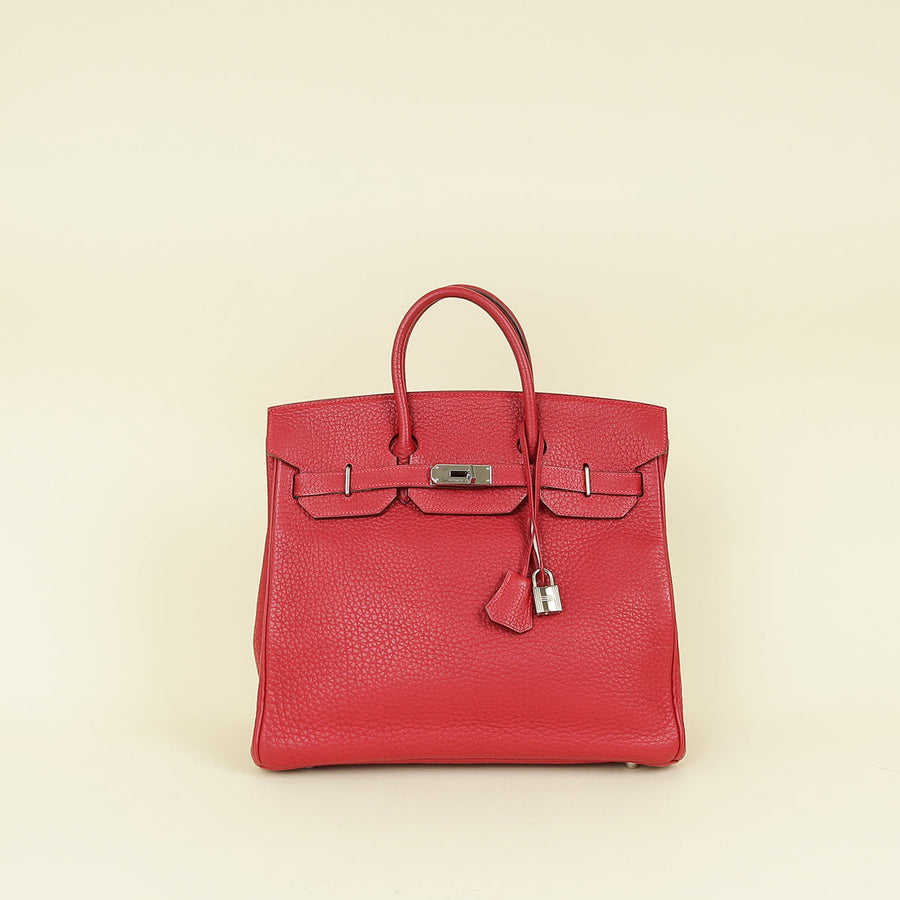 Hermes Rouge H HAC Birkin 32 Bag