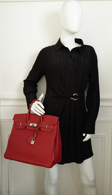 Hermes Rouge H HAC Birkin 32 Bag