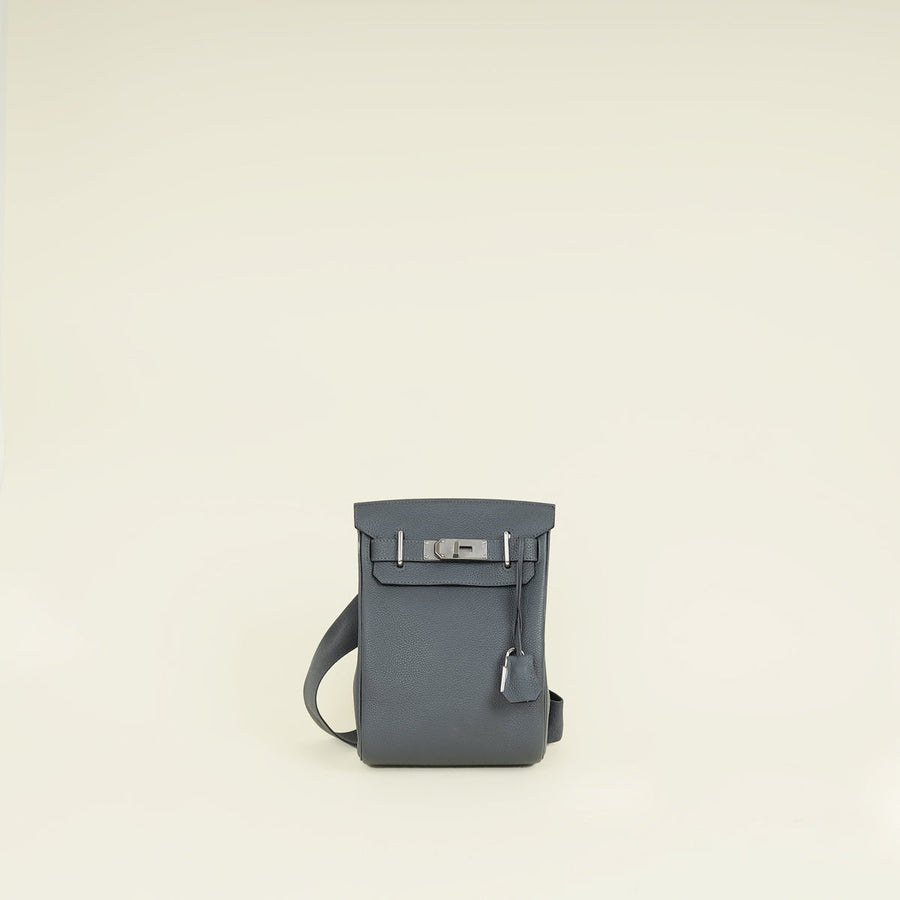 Hermes Gris Misty Hac A Dos PM Bag
