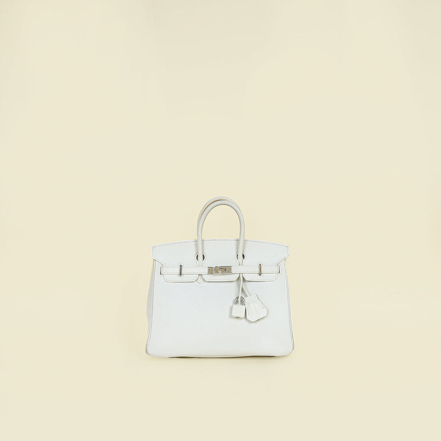 Hermes Blanc Birkin 25 Bag