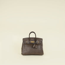 Hermes Gris Elephant 8C Matte Alligator Mississippiensis Birkin 25 Bag