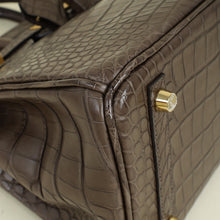 Hermes Gris Elephant 8C Matte Alligator Mississippiensis Birkin 25 Bag