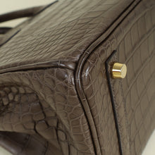 Hermes Gris Elephant 8C Matte Alligator Mississippiensis Birkin 25 Bag