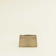 Hermes Etoupe Kelly Pochette Lizard Bag