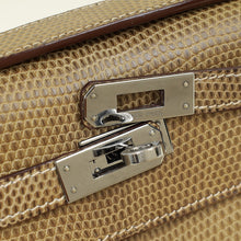 Hermes Etoupe Kelly Pochette Lizard Bag