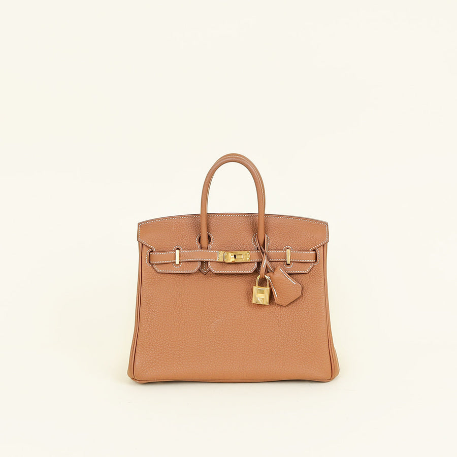 Hermes Gold Retourne Birkin 25 Bag