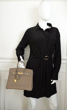 Hermes Etoupe Retourne Birkin 25 Bag