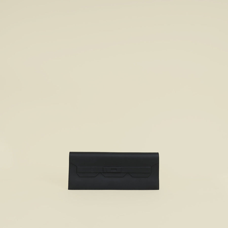 Hermes Noir Birkin Shadow Clutch