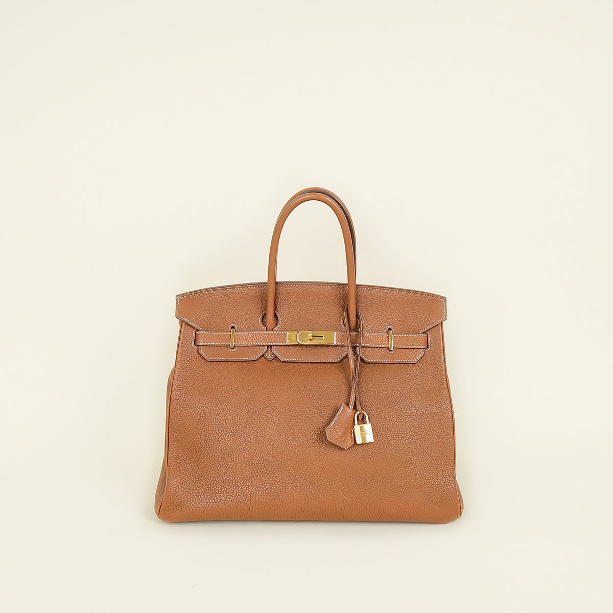 Hermes Gold Retourne Birkin 35 Bag
