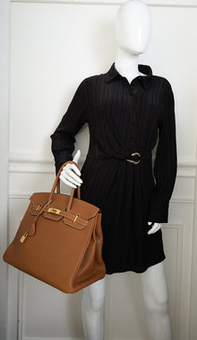 Hermes Gold Retourne Birkin 35 Bag
