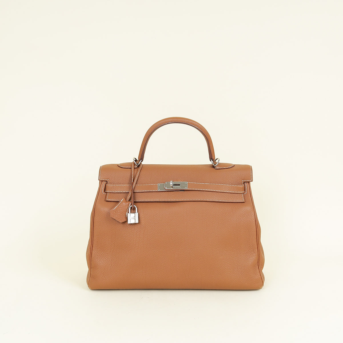 Hermes Gold Kelly 35 Retourne Bag
