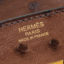Hermes Maroon Fonce Ostrich Birkin 30 Bag