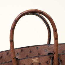 Hermes Maroon Fonce Ostrich Birkin 30 Bag
