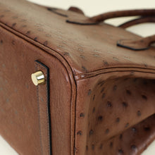 Hermes Maroon Fonce Ostrich Birkin 30 Bag