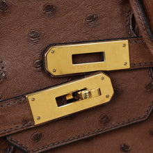 Hermes Maroon Fonce Ostrich Birkin 30 Bag