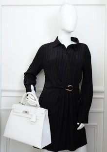 Hermes Blanc Kelly 35 Sellier Bag