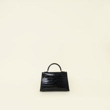Hermes Noir Mini Kelly Sellier Alligator Bag