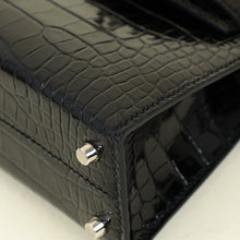 Hermes Noir Mini Kelly Sellier Alligator Bag