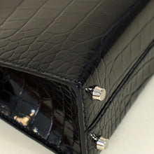Hermes Noir Mini Kelly Sellier Alligator Bag