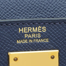 Hermes Bleu Saphire Kelly 32 Sellier Bag