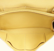 Hermes Jaune Poussin Kelly To Go Chevre Mysore Wallet w/ Twilly