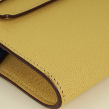 Hermes Jaune Poussin Kelly To Go Chevre Mysore Wallet w/ Twilly