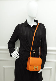 Hermes Orange Constance III Re-Edition Mini Bag