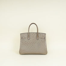 Hermes Gris Tourterelle Ostrich Retourne Birkin 30 Bag