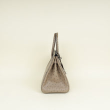 Hermes Gris Tourterelle Ostrich Retourne Birkin 30 Bag
