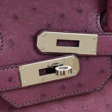 Hermes Violine Ostrich Retourne Birkin 30 Bag