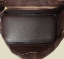 Hermes Chocolate Ostrich Retourne Birkin 30 Bag