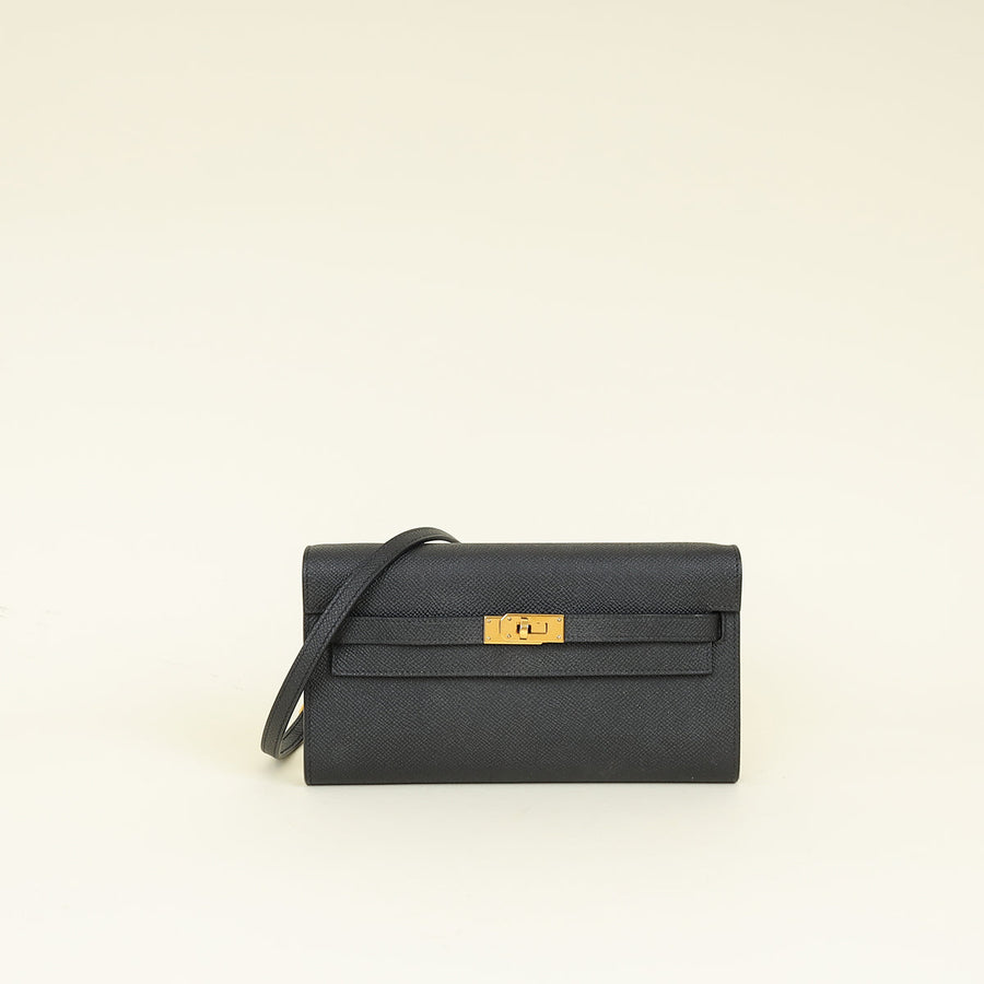 Hermes Noir Kelly To Go Wallet
