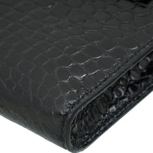 Hermes Noir Kelly Cut Shiny Crocodile Porosus Bag
