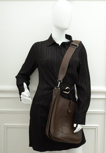 Hermes Chocolate Evelyne III PM Bag