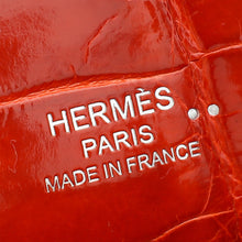 Hermes Miel Shiny Niloticus Crocodile Kelly Cut Bag