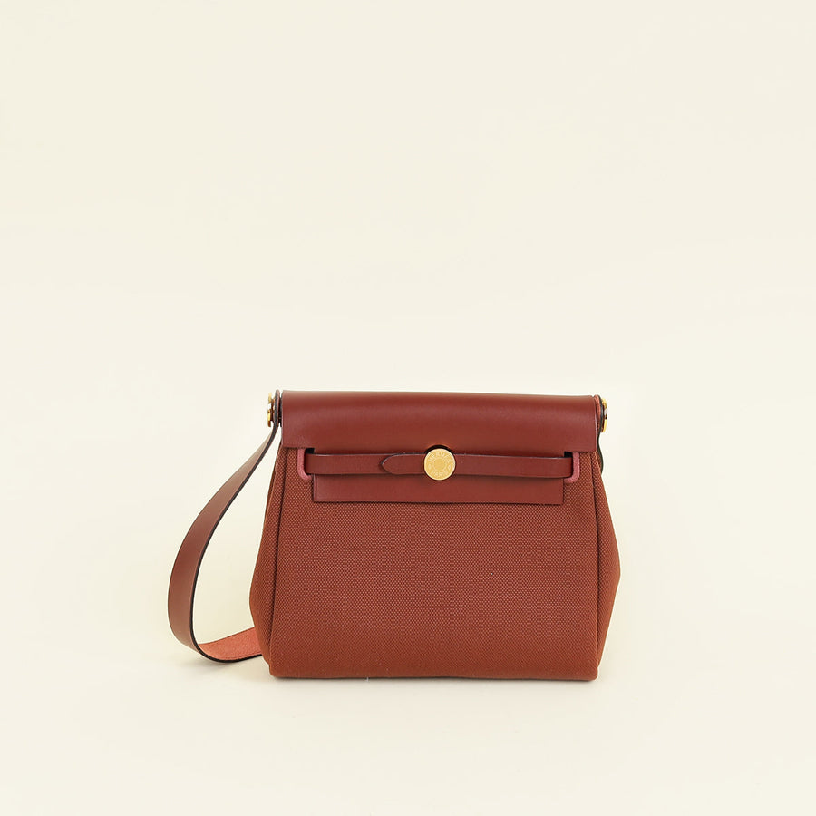 Hermes Rouge H Herbag Zip 20 Bag