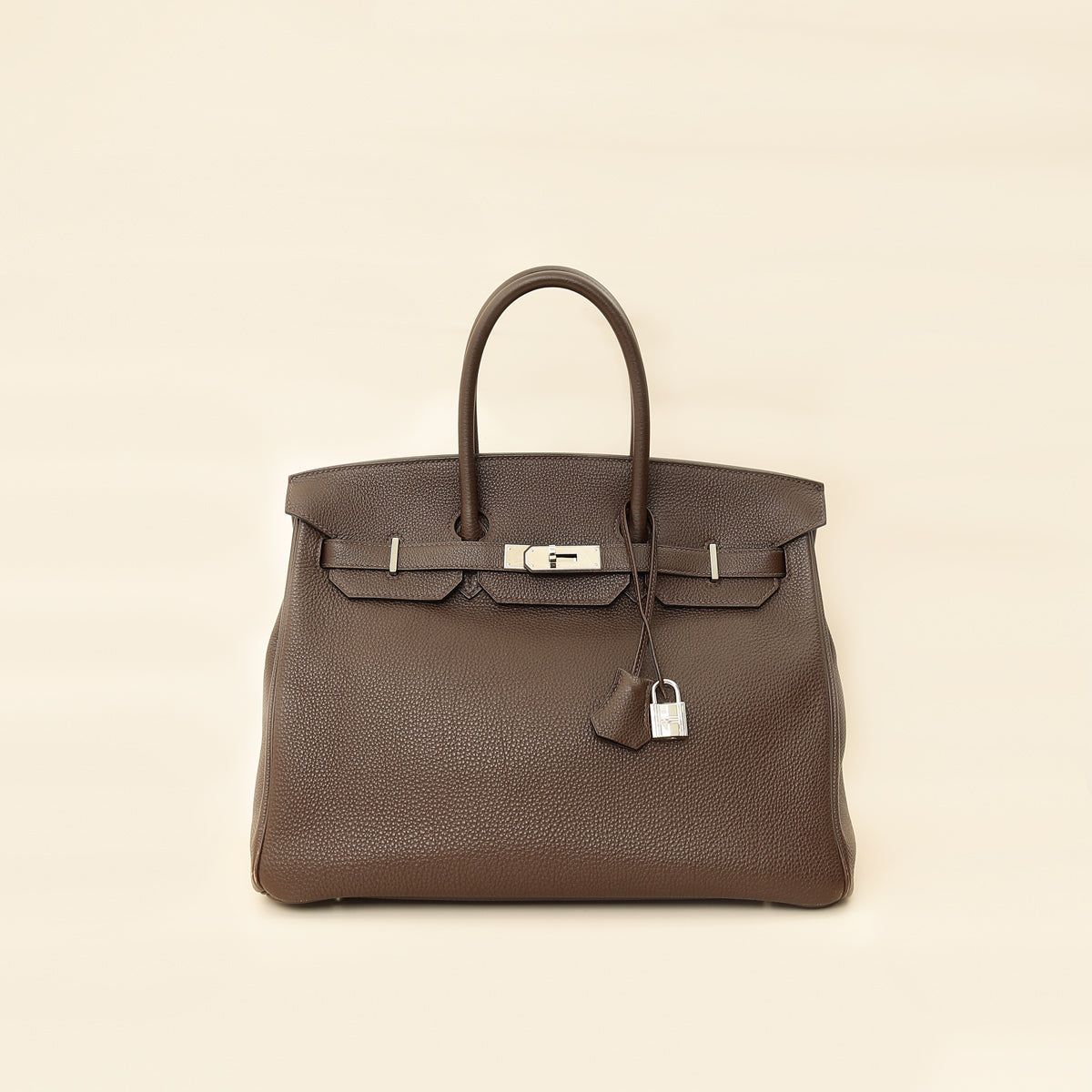 Hermes Chocolate Retourne Birkin 35 Bag