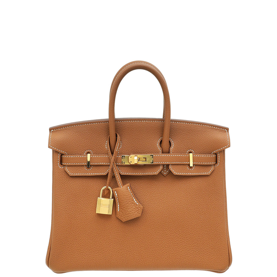 Hermes Gold Retourne Birkin 25 Bag