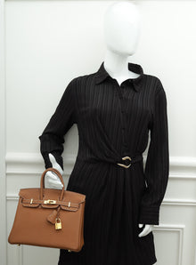 Hermes Gold Retourne Birkin 25 Bag