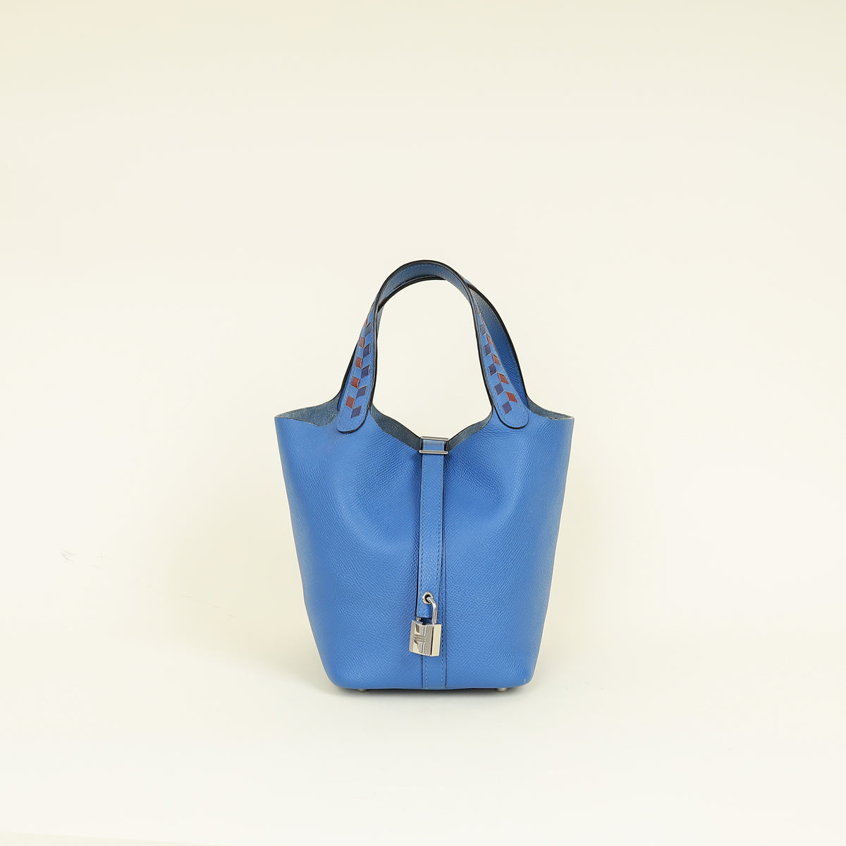 Hermes Tricolor Picotin Lock 18 Tressage De Cuir Bag