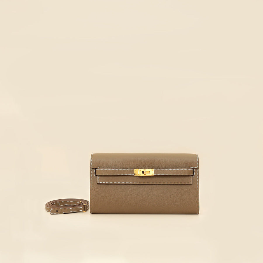 Hermes Etoupe Kelly To Go Evercolor Wallet