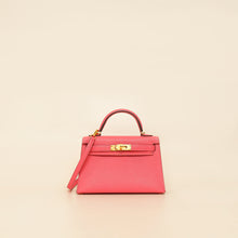 Hermes Rose Azalee Chevre Mysore Mini Kelly Sellier Bag