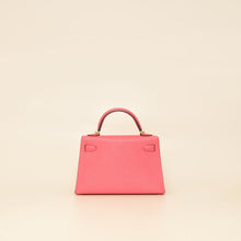 Hermes Rose Azalee Chevre Mysore Mini Kelly Sellier Bag