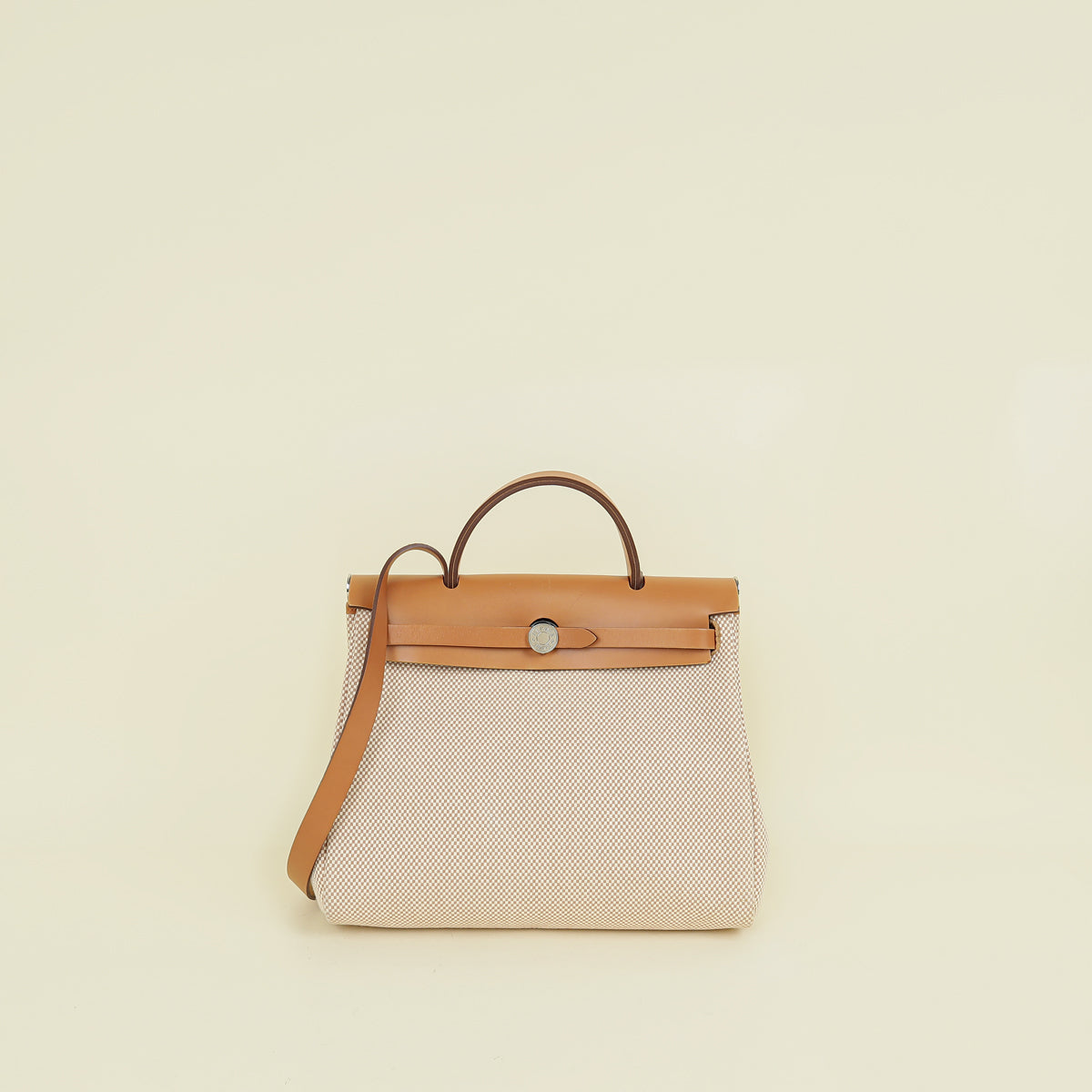 Hermes Bicolor Herbag Vache Hunter Criss Viking 31 PM Bag