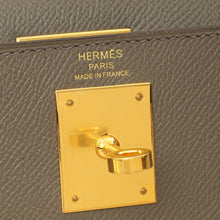 Hermes Gris Etain Sellier Kelly 28 Bag