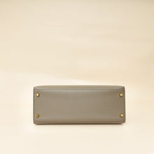 Hermes Gris Etain Sellier Kelly 28 Bag