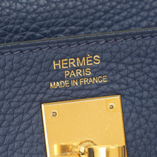 Hermes Bleu Indigo Retourne Kelly 35 Bag